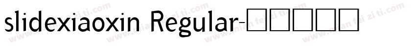 slidexiaoxin Regular字体转换
